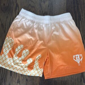 Orange Baseball Lifestyle Ice Cream Kids Shorts